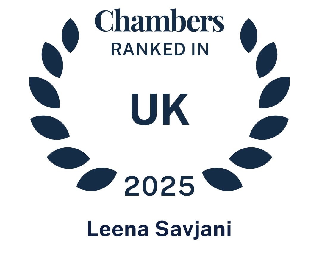 Chambers Top Ranked 2025 - Leena Savjani